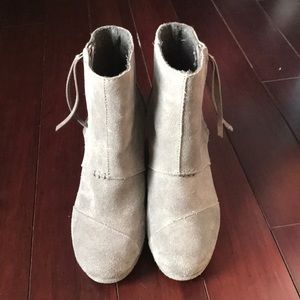 TOMS wedge bootie